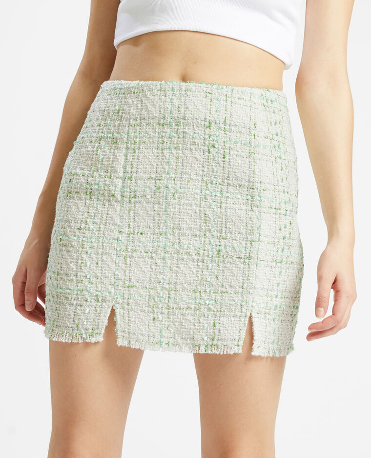 Mini-jupe tweed blanc - Pimkie