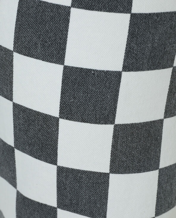 Jean straight high waist damier noir - Pimkie