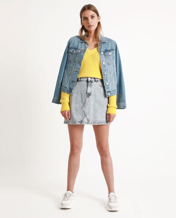 Pull col V jaune - Pimkie