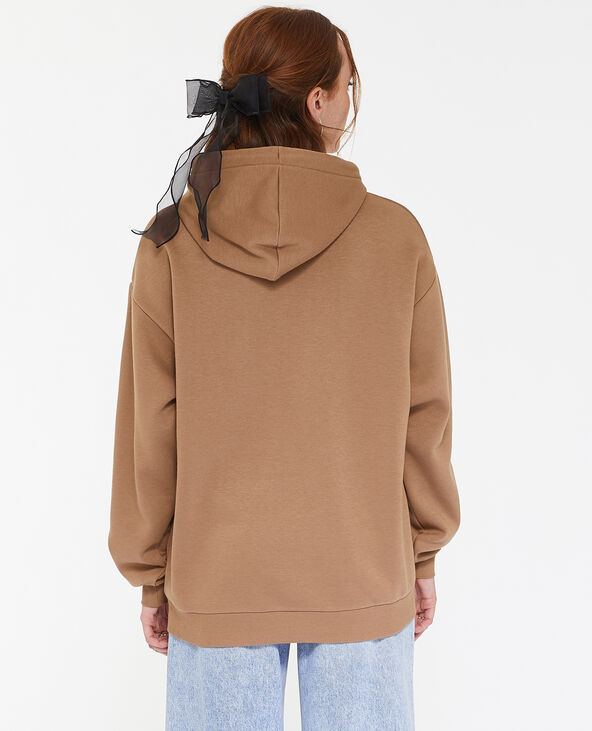 Sweat capuche oversize taupe - Pimkie