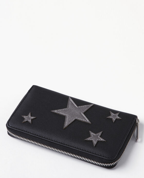 Portefeuille compagnon étoiles noir - Pimkie