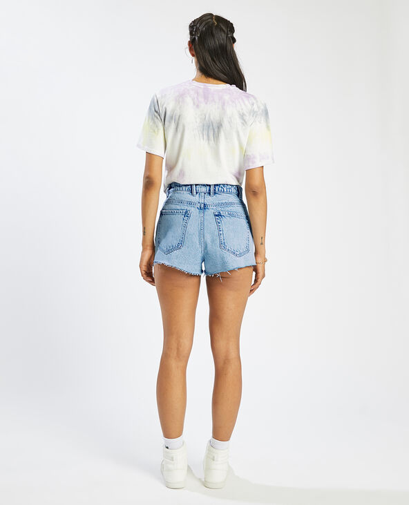 Short en jean avec strass bleu clair - Pimkie