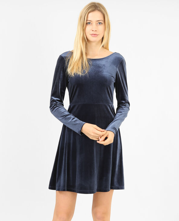 Robe velours bleu marine - Pimkie