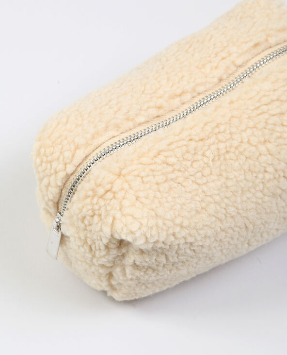 Trousse fausse fourrure blanc - Pimkie
