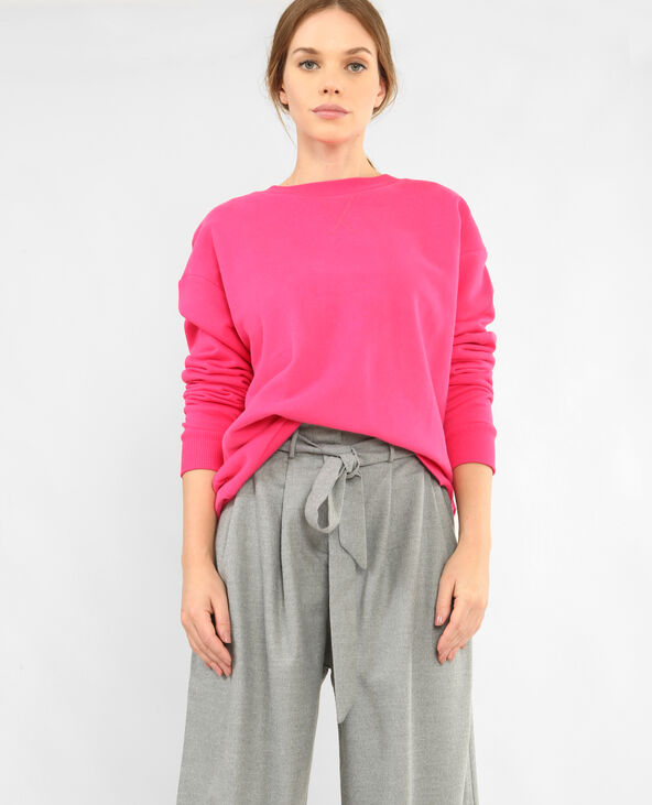 Sweat basique rose fuchsia - Pimkie