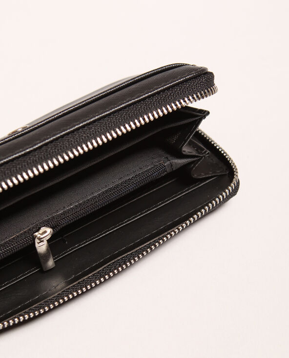 Portefeuille en simili cuir noir - Pimkie