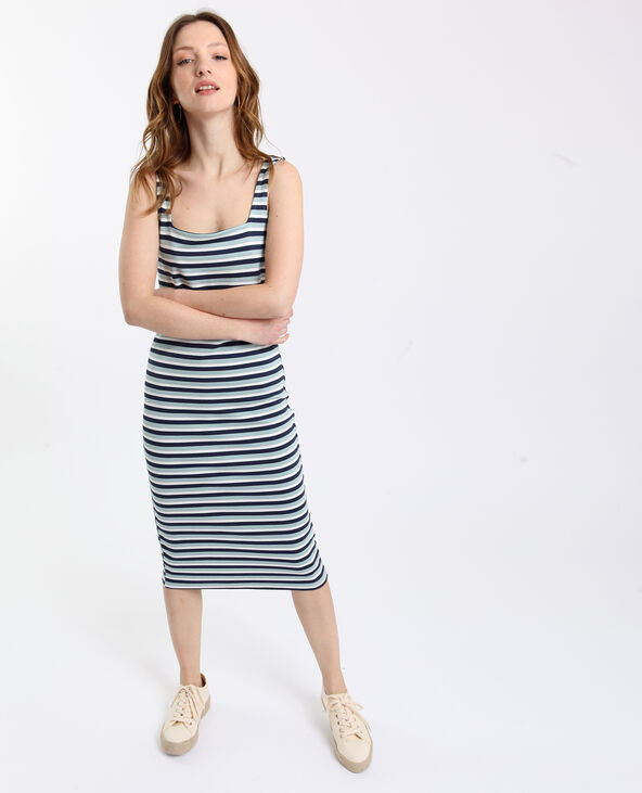 Robe à rayures vert de gris - Pimkie