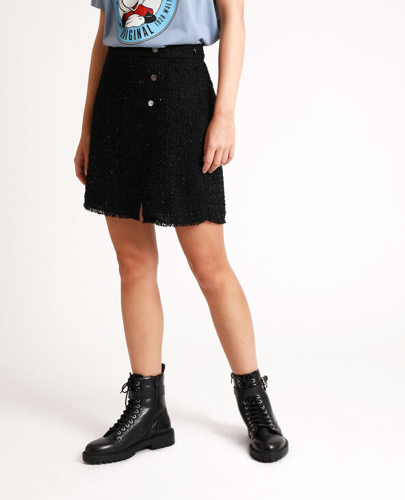 Jupe tweed noir - Pimkie