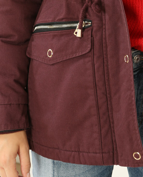 Parka longue à capuche violet - Pimkie