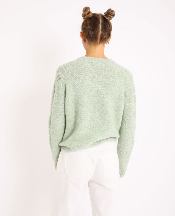 Gilet torsadé vert clair - Pimkie