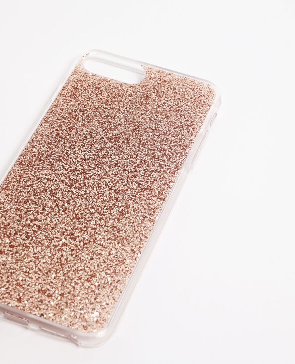 Coque iPhone à paillettes doré - Pimkie