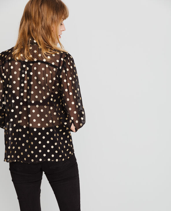 Chemise à pois noir - Pimkie