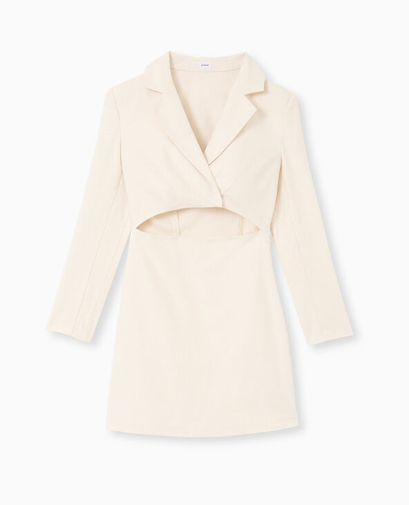 Robe blazer avec ouverture taille blanc - Pimkie