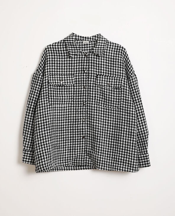 Surchemise pied-de-coq noir - Pimkie