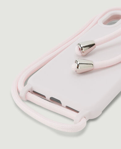 Coque iPhone avec bandoulière rose clair - Pimkie
