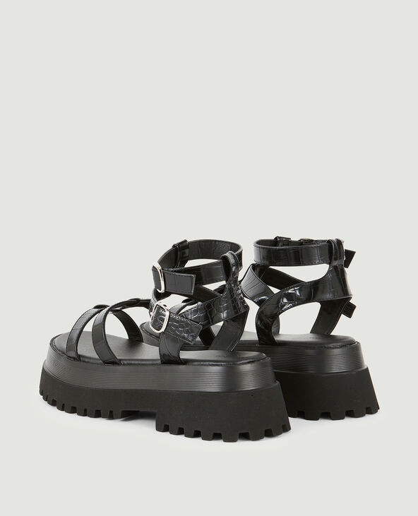 Sandales à semelles compensées noir - Pimkie