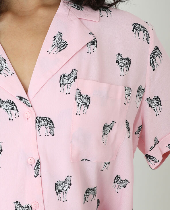 Chemise zèbres rose - Pimkie