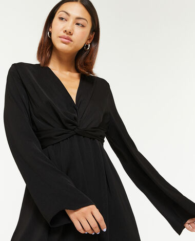 Robe courte effet torsadé devant noir - Pimkie