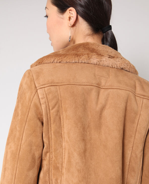 Veste perfecto suédine camel - Pimkie