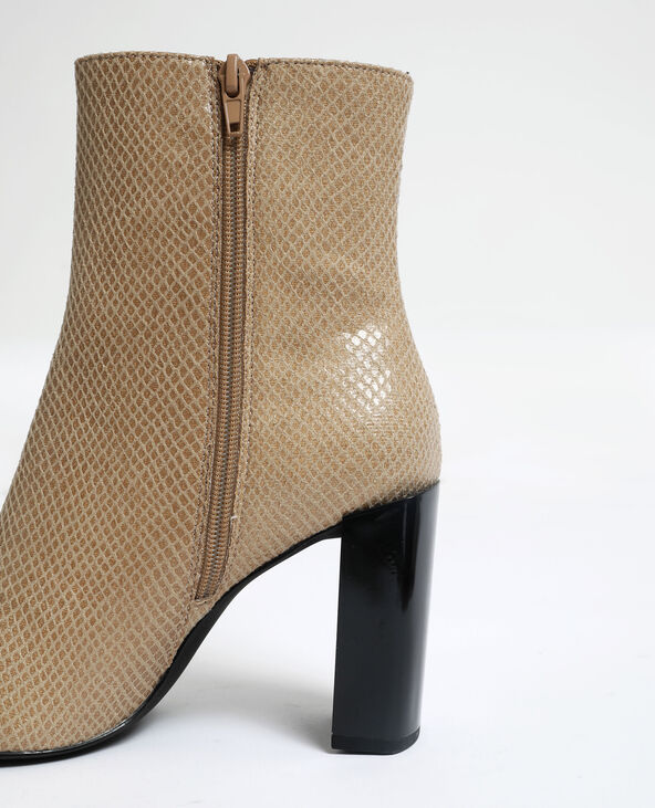 Bottines à écailles camel - Pimkie