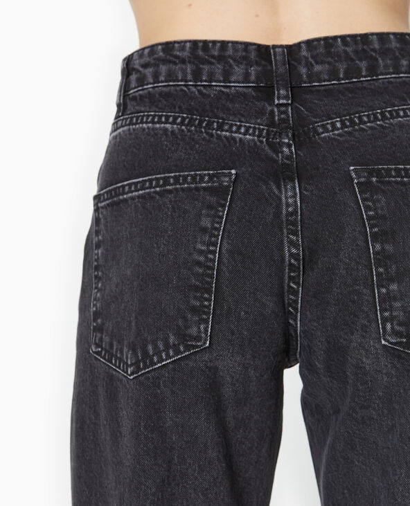 Jean droit avec strass noirs noir - Pimkie
