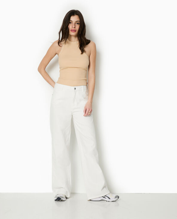 Jean baggy taille basse blanc - Pimkie