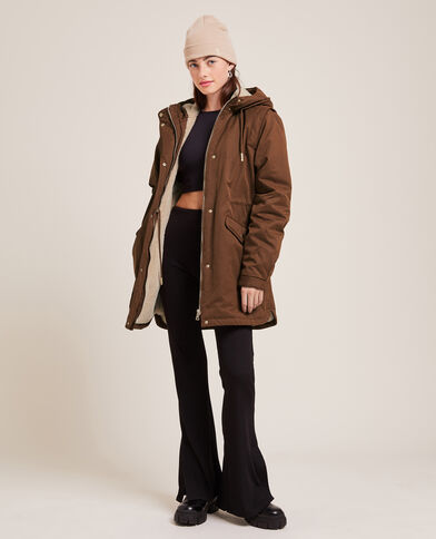 Parka avec doublure fourrure marron - Pimkie