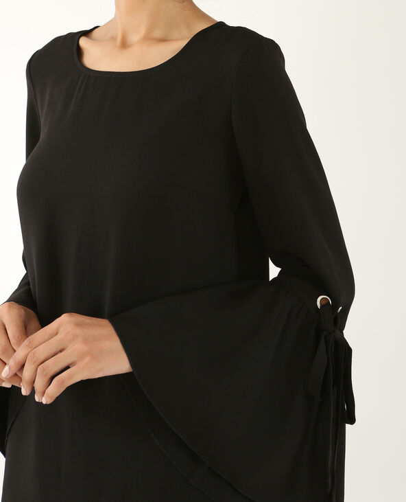 Robe fluide manches évasées noir - Pimkie
