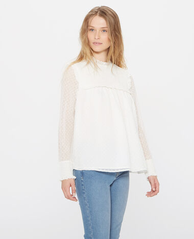 Blouse en plumetis blanc - Pimkie