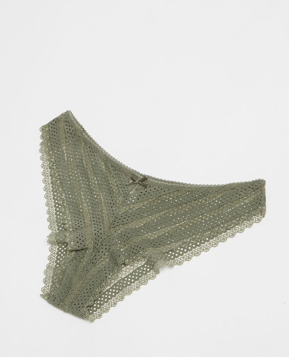 Shorty dentelle vert de gris - Pimkie