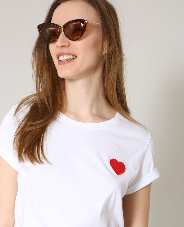 T-shirt brodé blanc - Pimkie