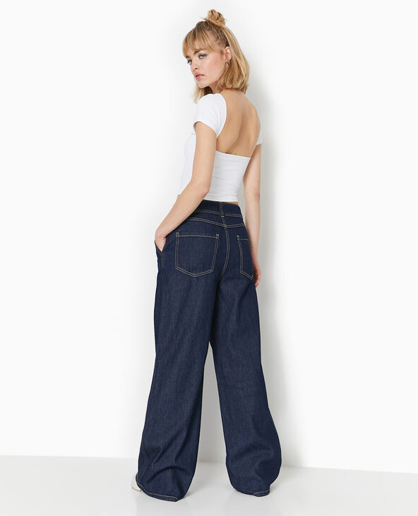 Jean wide taille haute bleu - Pimkie