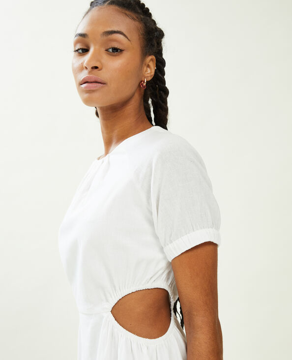 Robe courte avec découpes côtés blanc - Pimkie