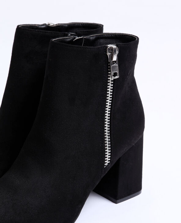 Bottines suédine noir - Pimkie
