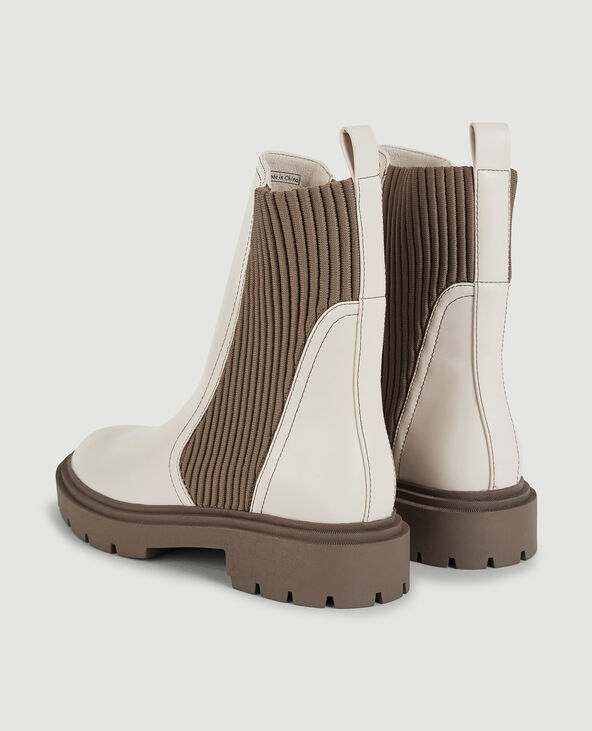 Boots semelles crantées beige - Pimkie
