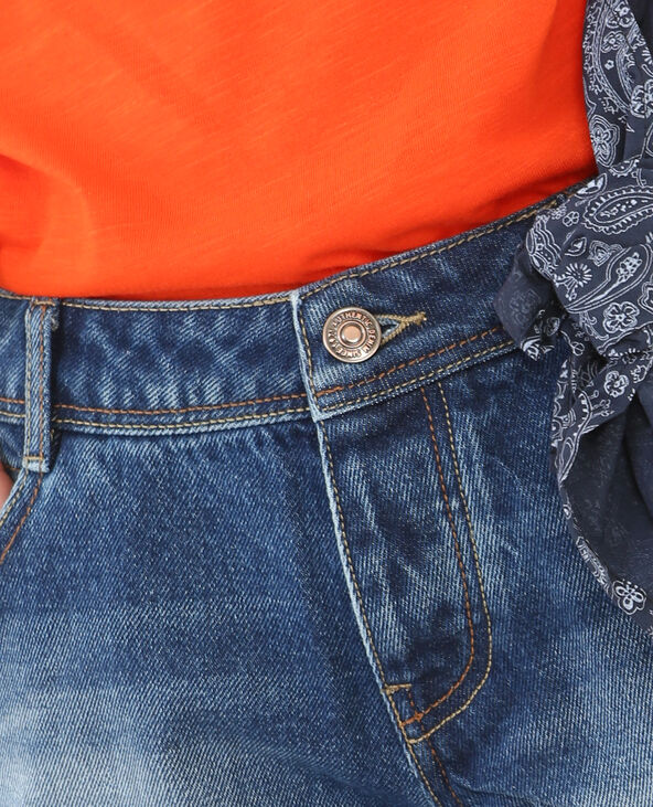 Mini short en jean bandana bleu marine - Pimkie