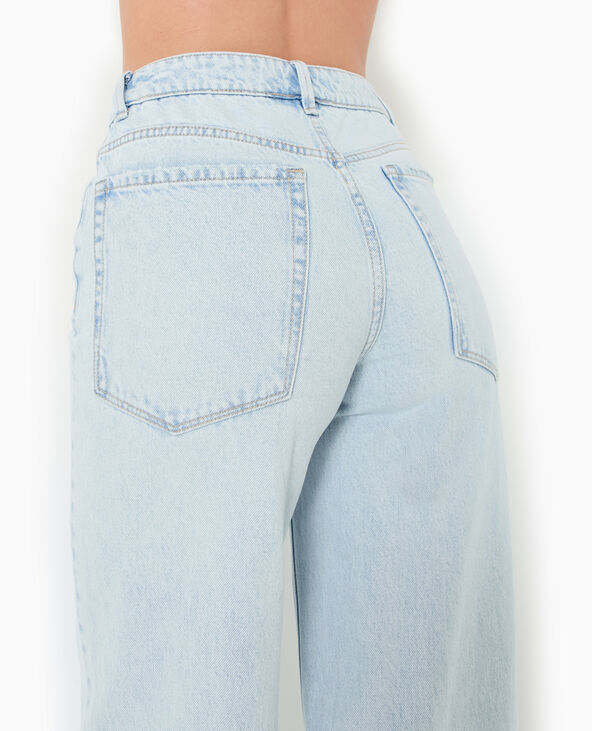 Jean wide taille regular bleu clair - Pimkie