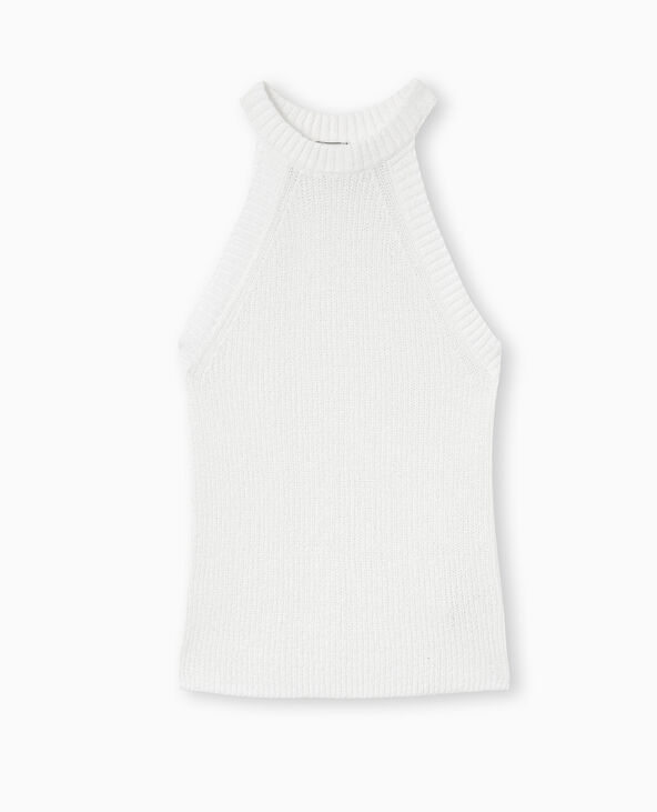 Top emmanchures américaines en maille blanc - Pimkie
