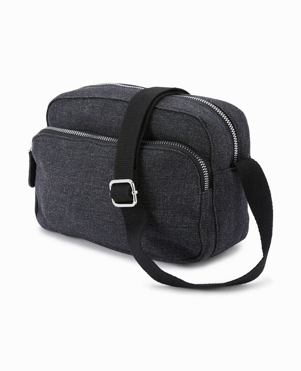 Sacoche en toile façon denim noir - Pimkie