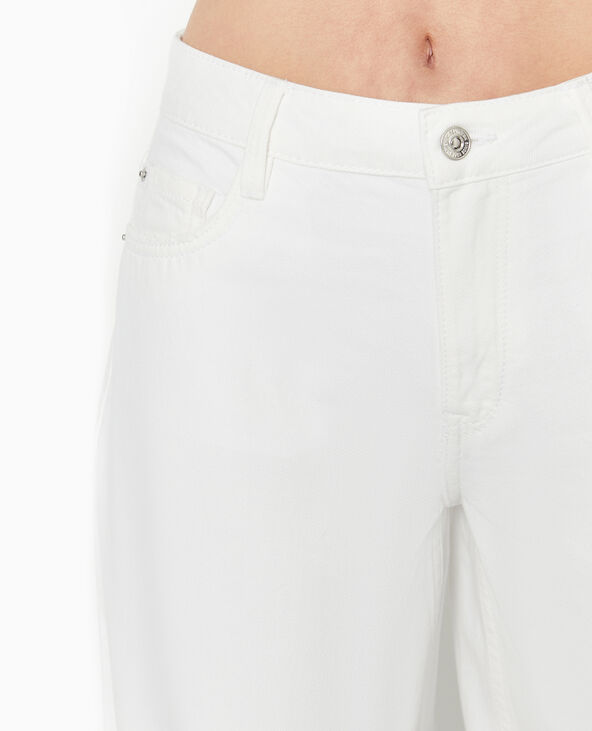 Jean baggy destroy taille regular blanc - Pimkie