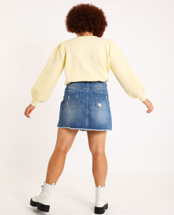 Pull manches bouffantes jaune - Pimkie