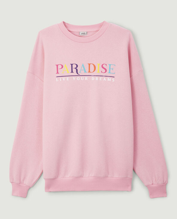 Sweat molleton oversize rose - Pimkie