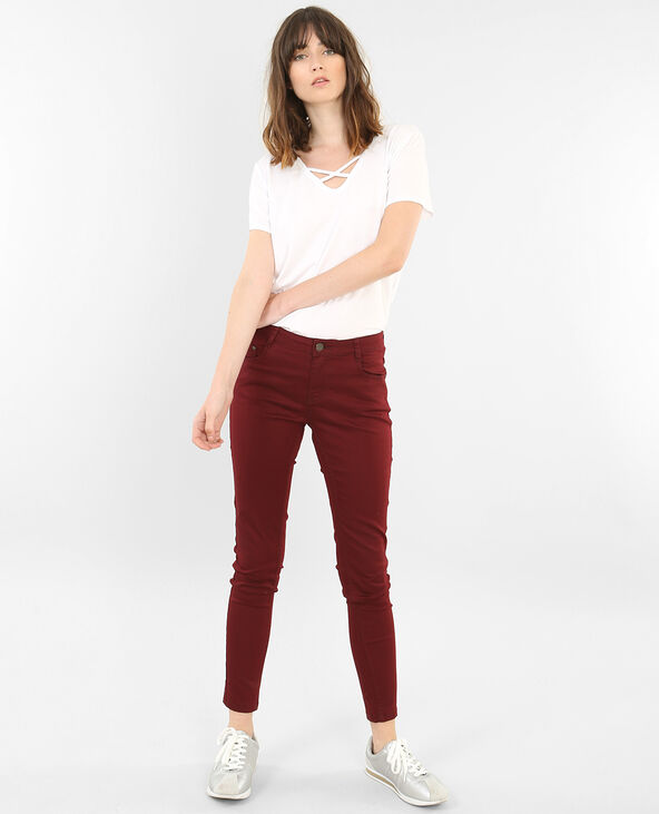 T-shirt col croisé blanc - Pimkie
