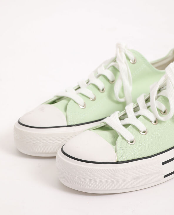 Tennis en toile marron - Pimkie