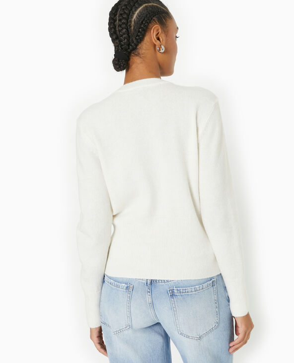Gilet cintré avec boutons perles blanc - Pimkie