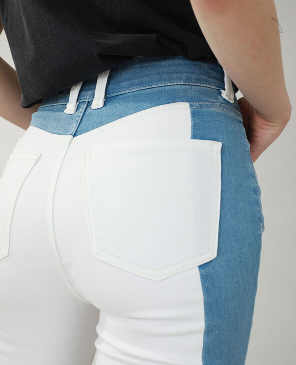 Jean skinny high waist bicolore bleu - Pimkie