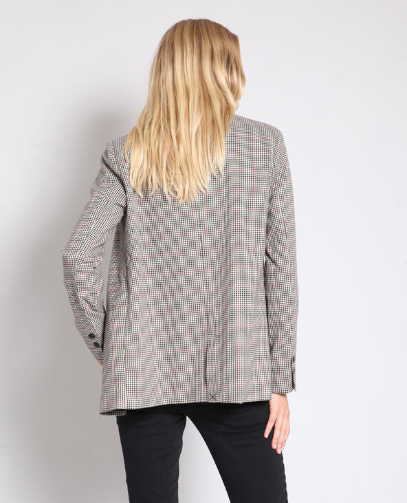 Blazer à carreaux noir - Pimkie