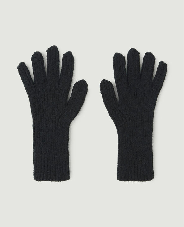 Gants avec ouvertures index et pouce noir - Pimkie