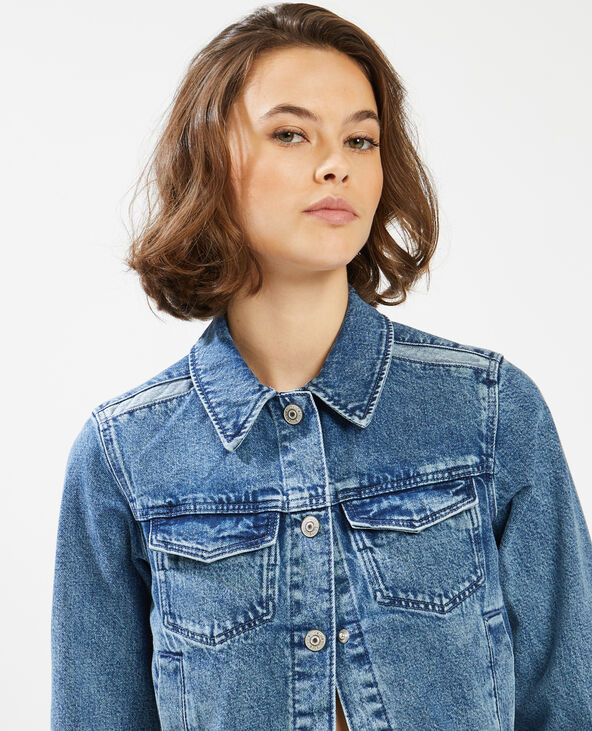 Veste courte en jean bleu - Pimkie