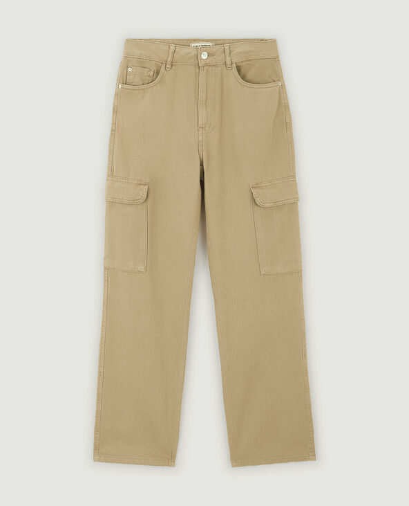 Jean cargo droit marron - Pimkie